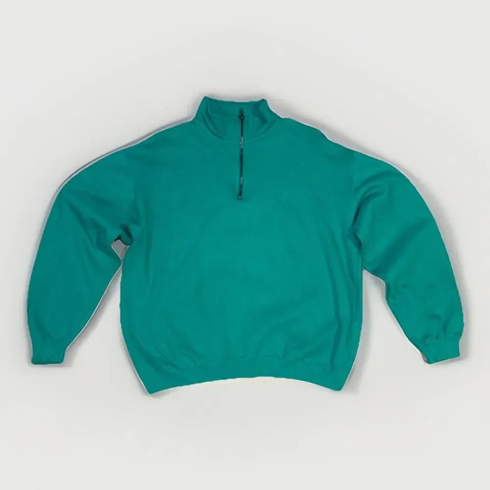 Vintage INC International Concepts Quarter Zip Sweatshirt Green Men’s